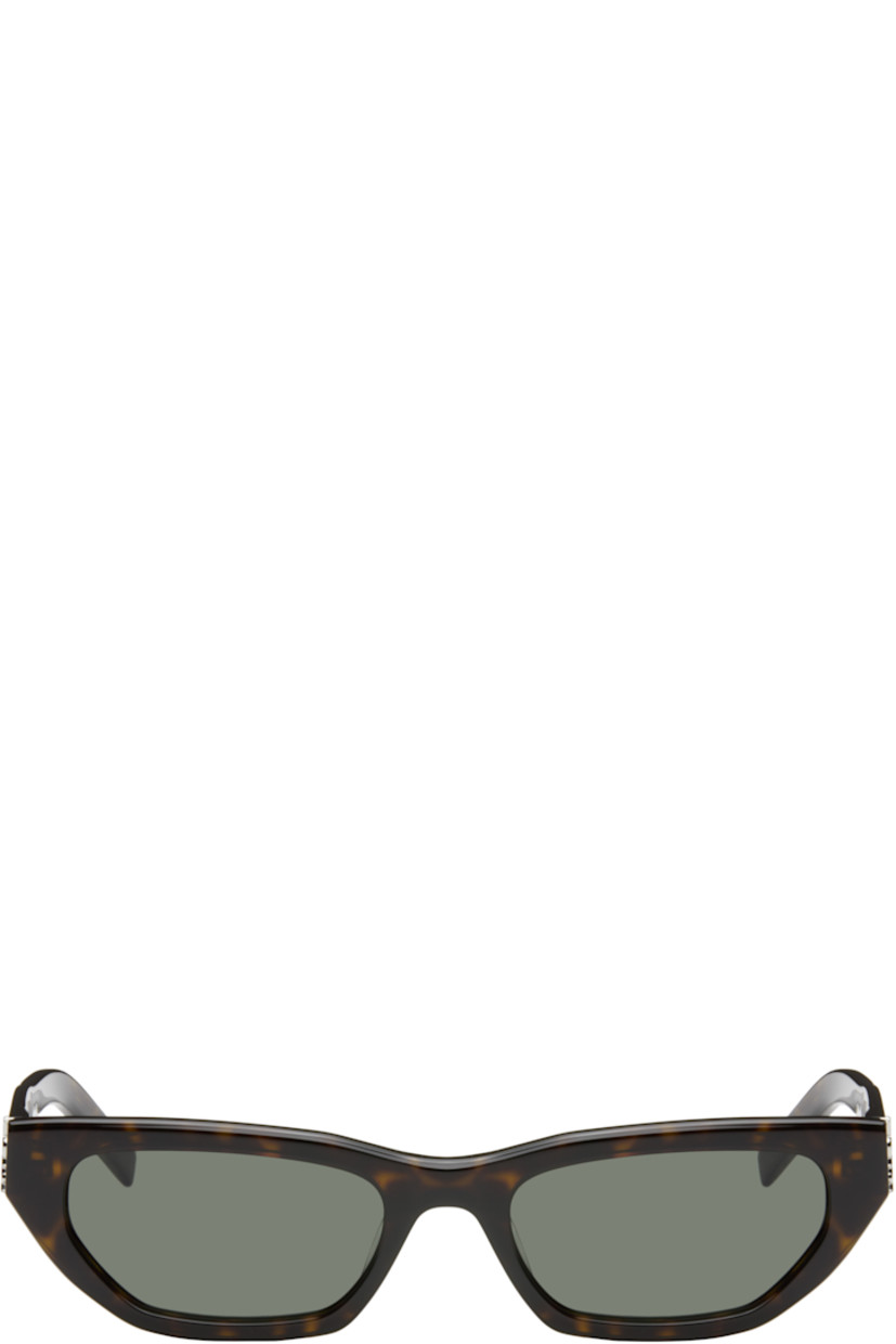 Cat-eye tortoiseshell acetate-frame sunglasses in brown.

�· Gray lenses
· Integrated nose pads
· Logo hardware at temples
· Includes leather case
· Size: 54.20 140

Supplier color: Havana
