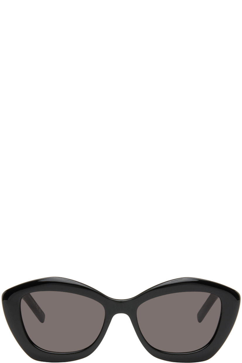 Cat-eye acetate-frame sunglasses in black. 

· Gray lenses
· Integrated nose pads
· 100% UVA/UVB protection, Category 3
· Logo stamp at temples
· Includes pouch
· Size: 52.18 140

Supplier color: Black