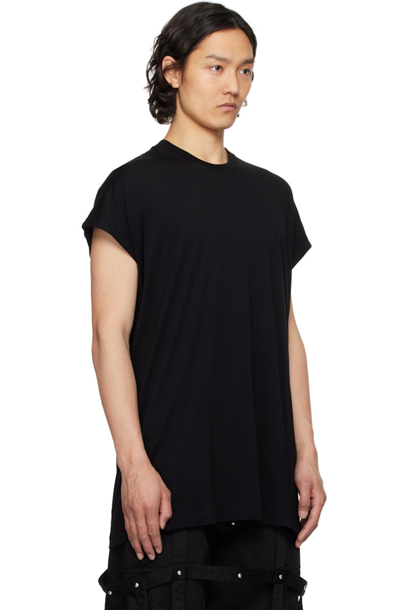 Cotton- and rayon-blend jersey T-shirt. Rib-knit crewneck.

Supplier color: Black