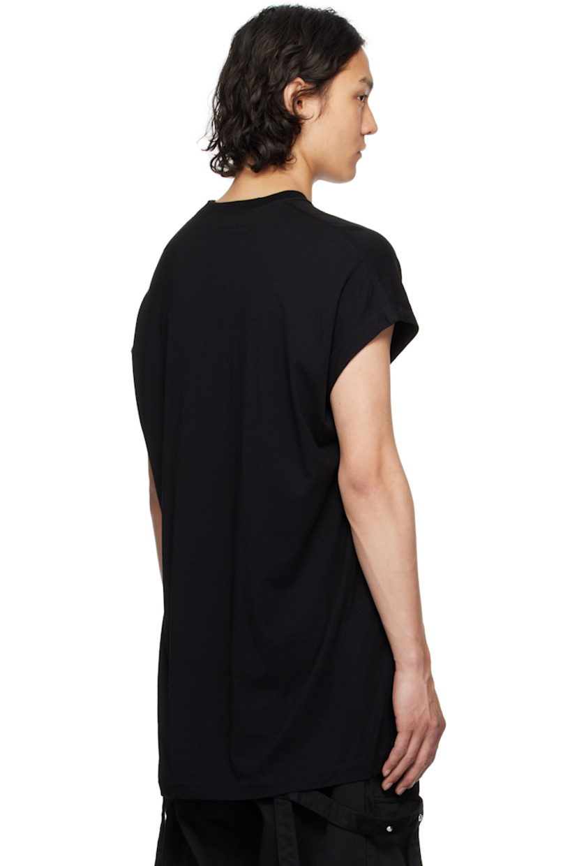 Cotton- and rayon-blend jersey T-shirt. Rib-knit crewneck.

Supplier color: Black