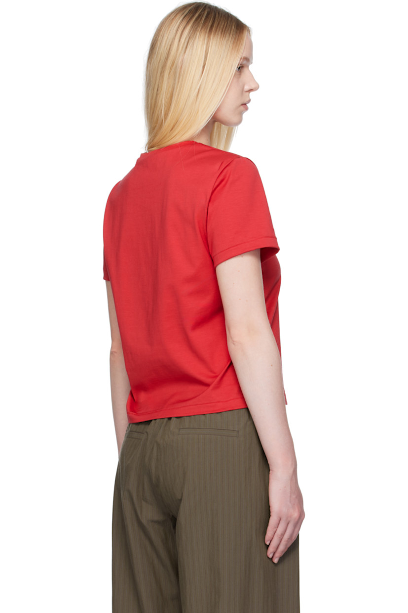 Cotton jersey T-shirt.

· Boxy-fit
· Rib-knit crewneck

Supplier color: Red