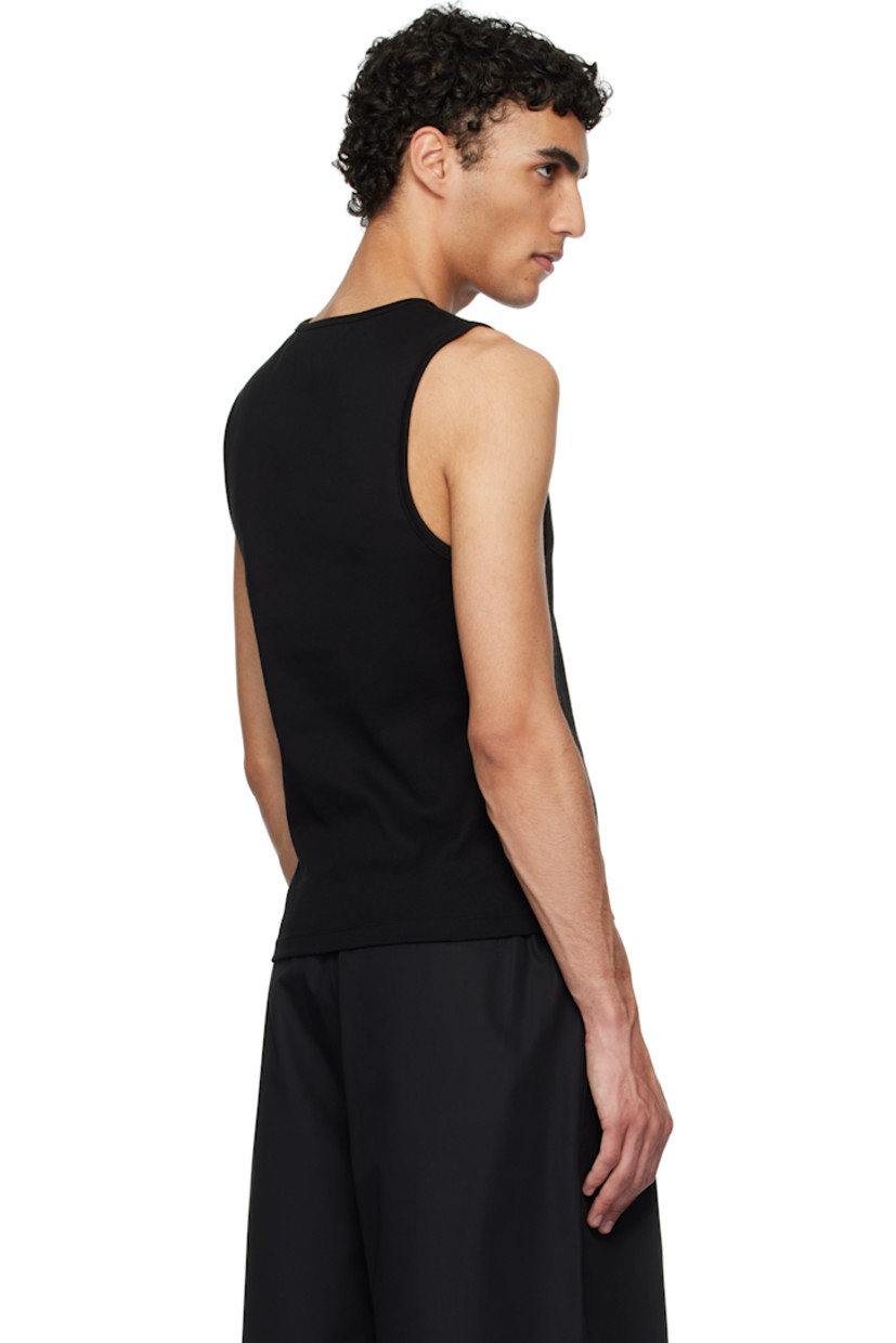 Slim-fit cotton jersey tank top.

· Rib-knit crewneck and armscyes
· Logo patch at chest

Supplier color: Black