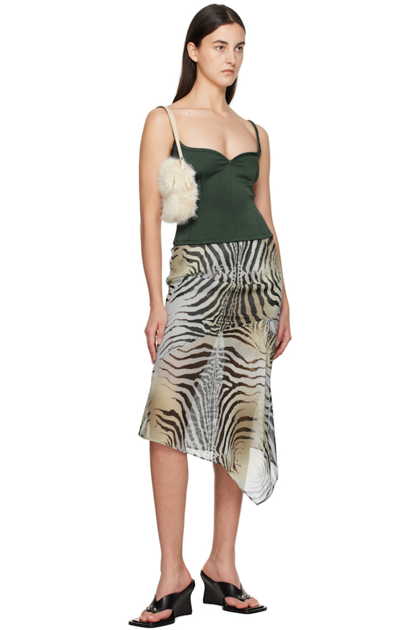 Stretch polyester- and acetate-blend bonded jersey camisole. Darts throughout. 

· Sweetheart neck
· Fixed spaghetti straps 
· Zip closure at back 

Supplier color: Bottle