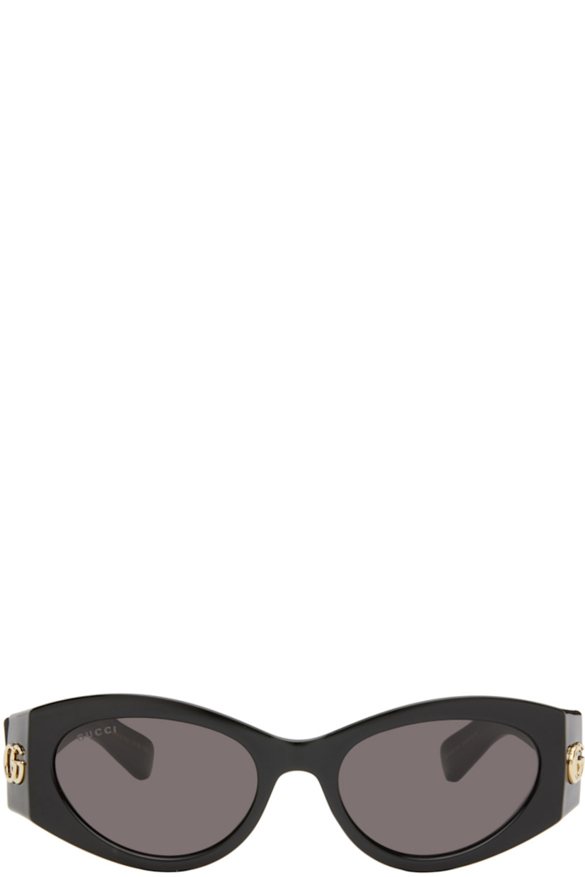 Cat-eye acetate-frame sunglasses in black.

· Gray lenses
· 100% UV protection, Category 3
· Logo etched at lens
· Integrated nose pads
· Logo hardware at hinges
· Includes velvet case
· Size: 53.19 130

Supplier color: Black