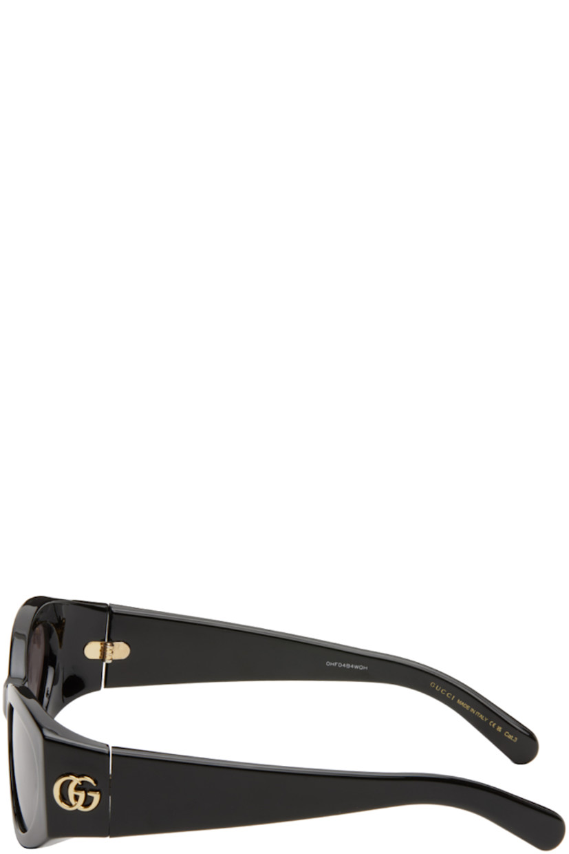 Cat-eye acetate-frame sunglasses in black.

· Gray lenses
· 100% UV protection, Category 3
· Logo etched at lens
· Integrated nose pads
· Logo hardware at hinges
· Includes velvet case
· Size: 53.19 130

Supplier color: Black
