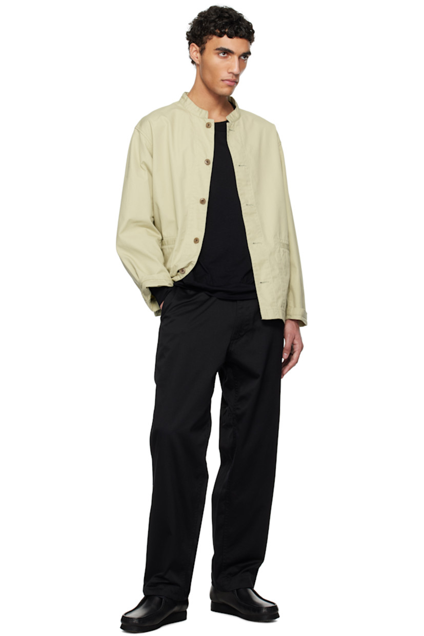 Plain-woven cotton-and polyester-blend jacket. Lightweight and quick-drying.

· Band collar
· Button closure
· Welt pockets
· Zip pocket at interior

Part of the ONE OCEAN, ALL LANDS capsule.

Supplier color: Light green