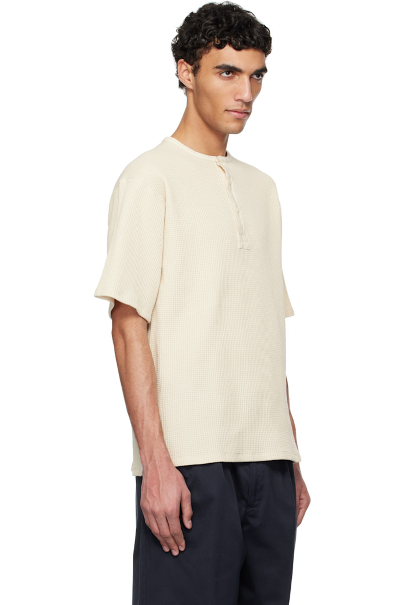 Waffle-knit cotton- and polyester-blend henley. 

· Crewneck
· Three-button placket

Part of the ONE OCEAN, ALL LANDS capsule.

Supplier color: Natural