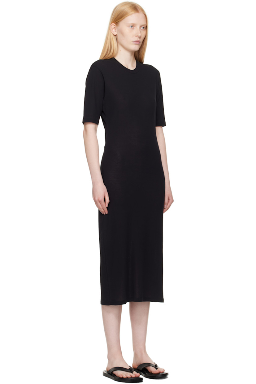 Lightweight cotton jersey maxi dress.

· Rib-knit crewneck
· Logo embroidered at back collar

Supplier color: Black