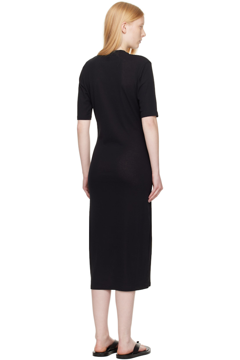 Lightweight cotton jersey maxi dress.

· Rib-knit crewneck
· Logo embroidered at back collar

Supplier color: Black
