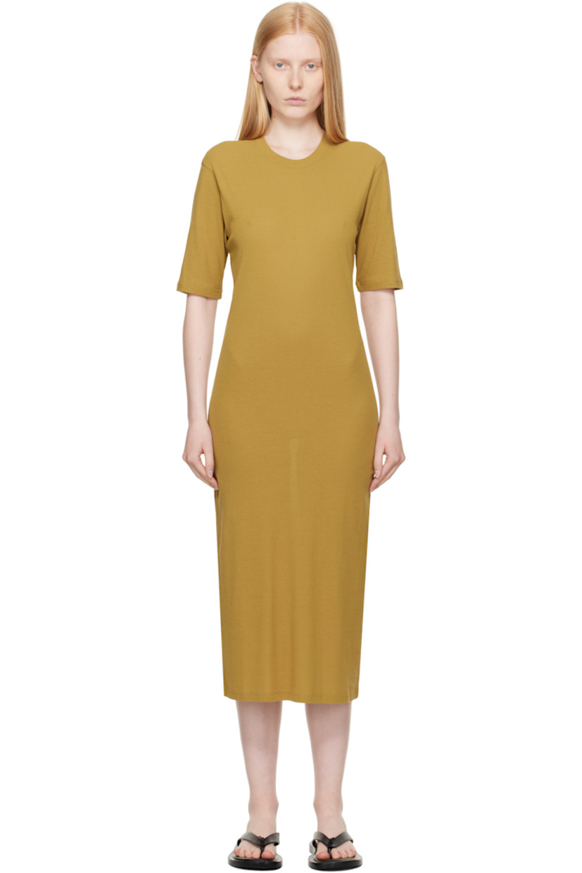 Lightweight cotton jersey maxi dress.

· Rib-knit crewneck
· Logo embroidered at back collar

Supplier color: Havana