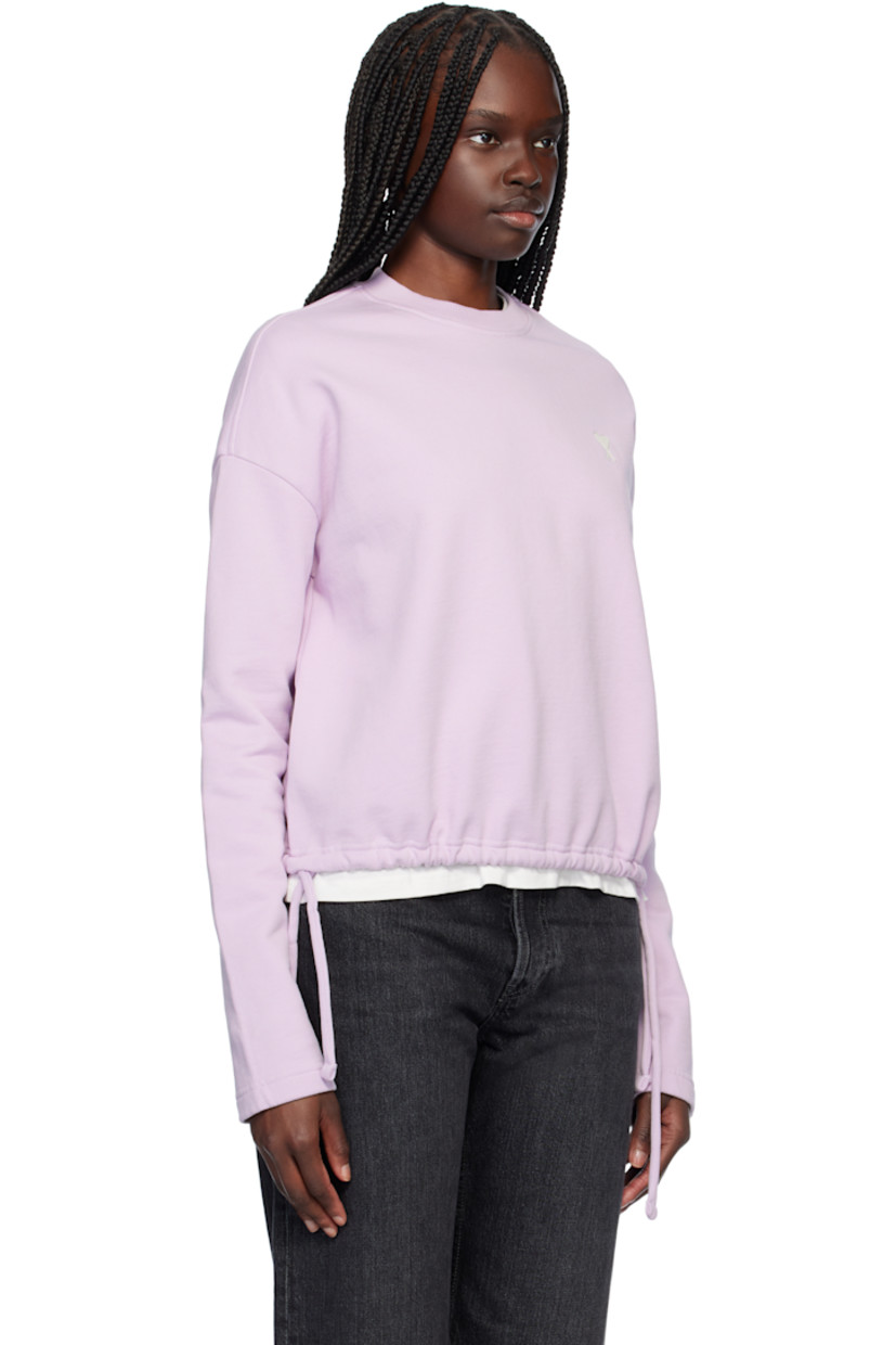 Organic cotton French terry sweatshirt.

· Rib-knit crewneck
· Logo embroidered at chest and back collar
· Drawstrings at cropped hem
· Dropped shoulders

Supplier color: Lilac