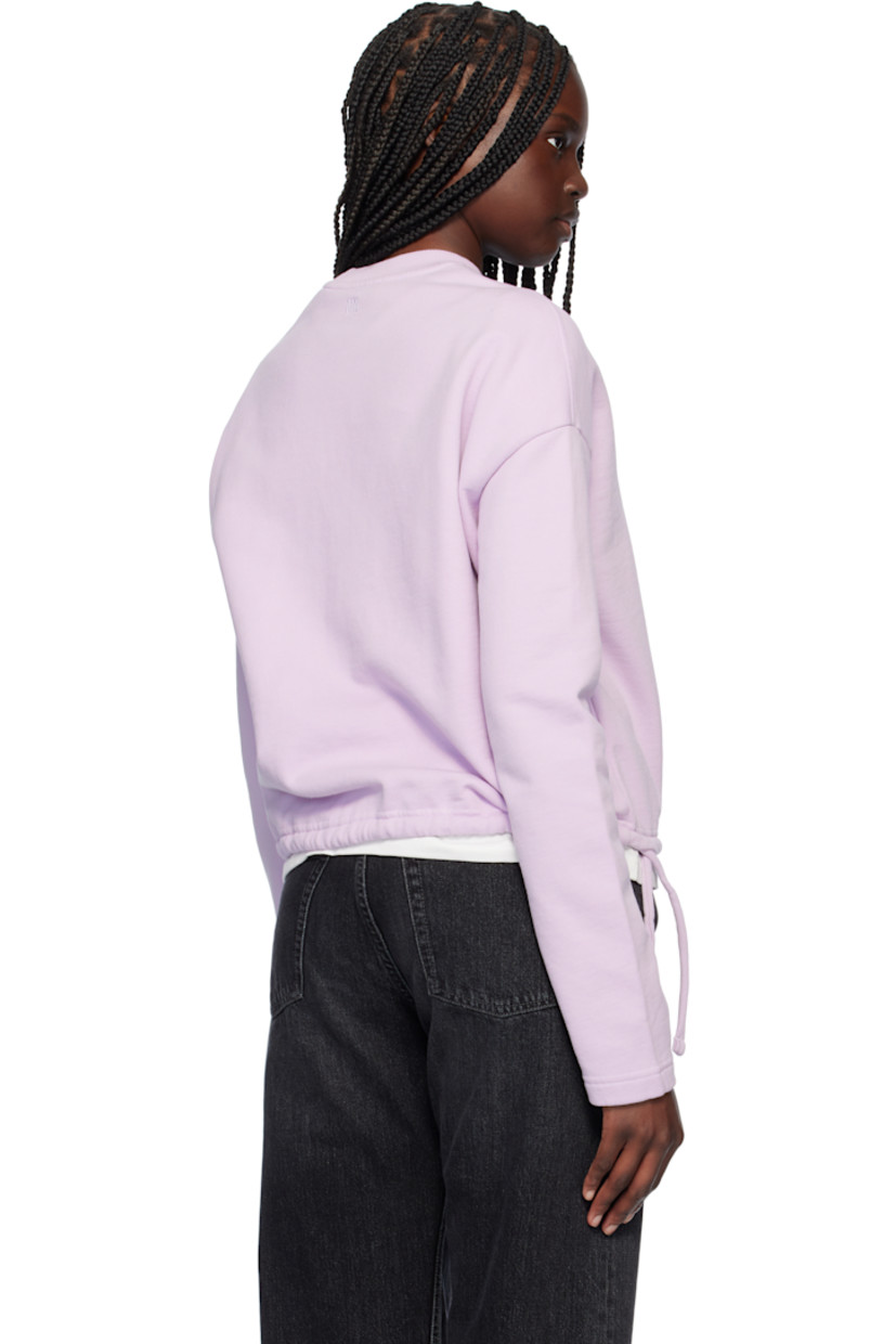 Organic cotton French terry sweatshirt.

· Rib-knit crewneck
· Logo embroidered at chest and back collar
· Drawstrings at cropped hem
· Dropped shoulders

Supplier color: Lilac