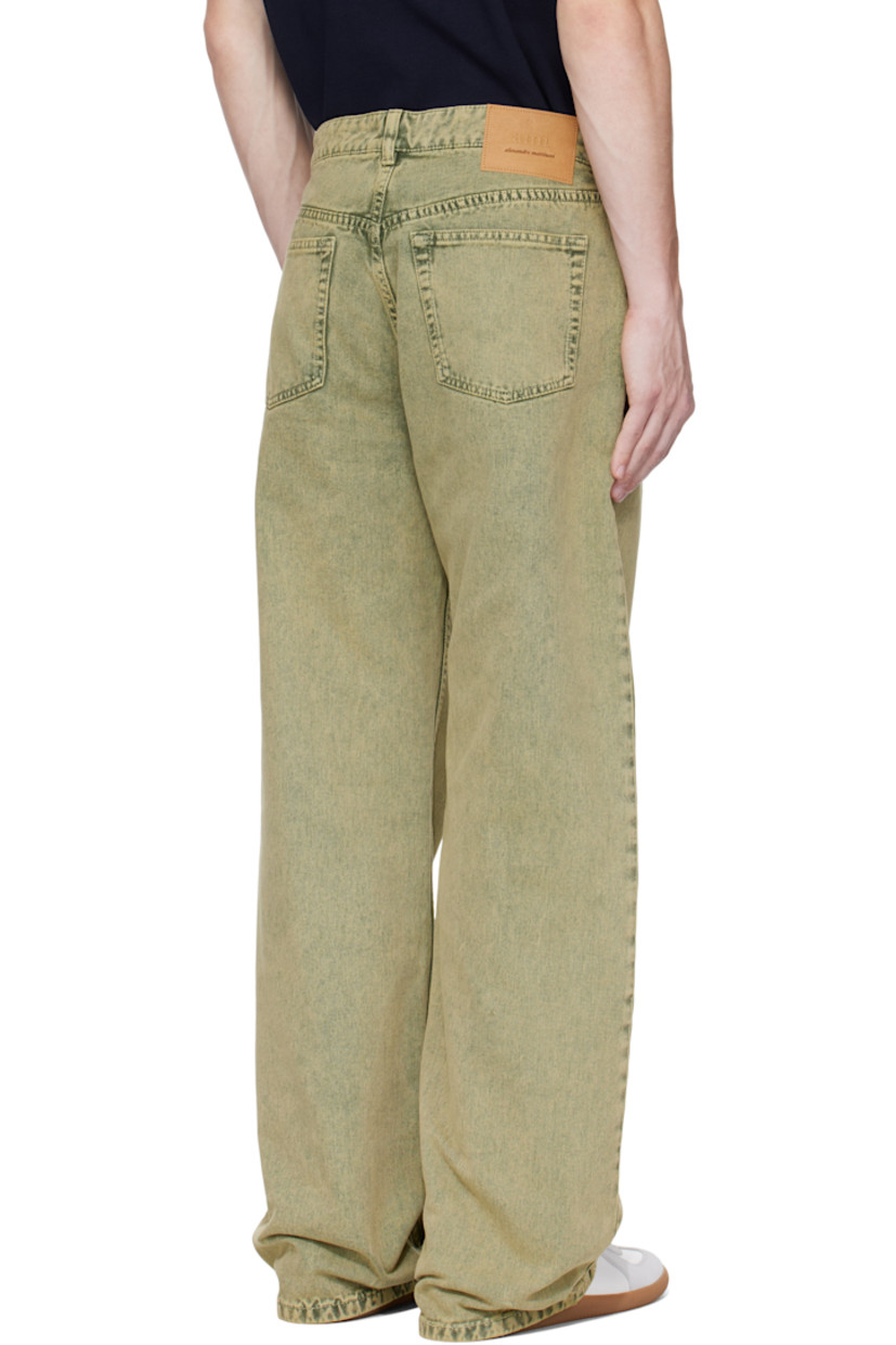 Loose-fit non-stretch denim jeans. Fading throughout

· Belt loops
· Five-pocket styling
· Button fly
· Logo patch at back waistband
· Logo-engraved silver-tone hardware

Supplier color: Laurel