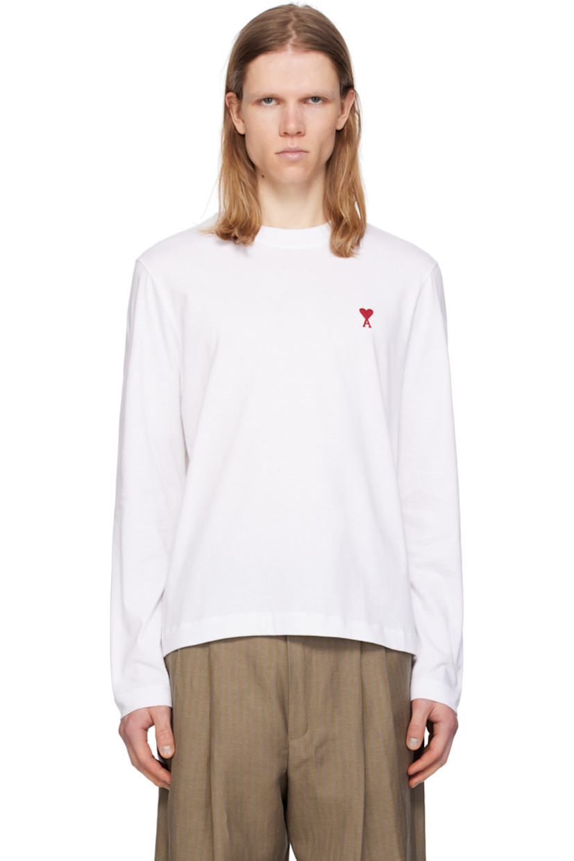 Organic cotton jersey T-shirt.

· Rib-knit crewneck
· Embroidered logo at chest and back collar

Supplier color: White