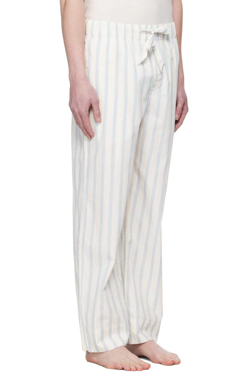 Stonewashed lightweight organic cotton poplin pyjama pants. Oeko-Tex® Standard 100-certified.

· Straight-leg and loose-fit
· Stripes throughout
· Drawstring at elasticized waistband
· Three-pocket styling
· Button fly
· Logo flag at back pocket

Supplier color: Needle stripes