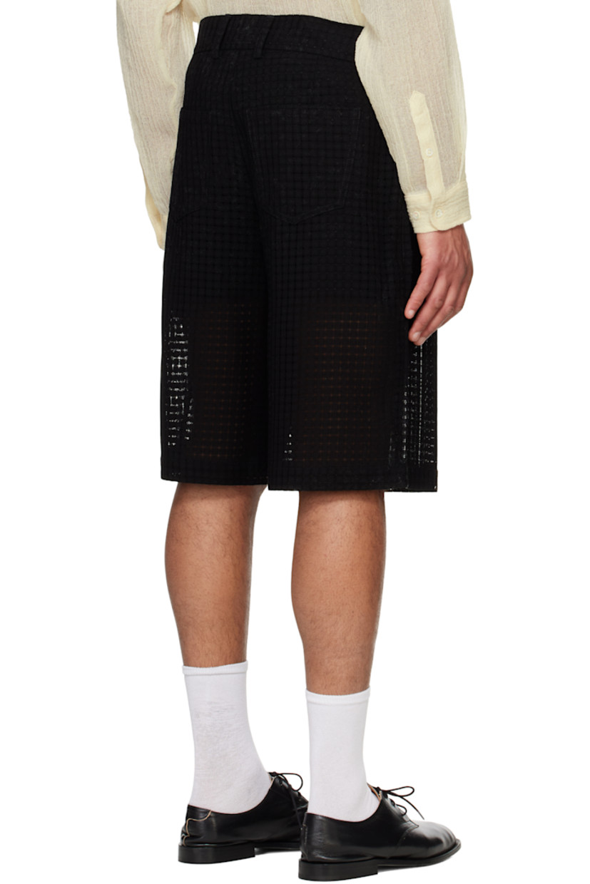 Basket-woven cotton shorts. 

· Belt loops
· Five-pocket styling
· Zip fly
· Horn hardware

Supplier color: Basket sable