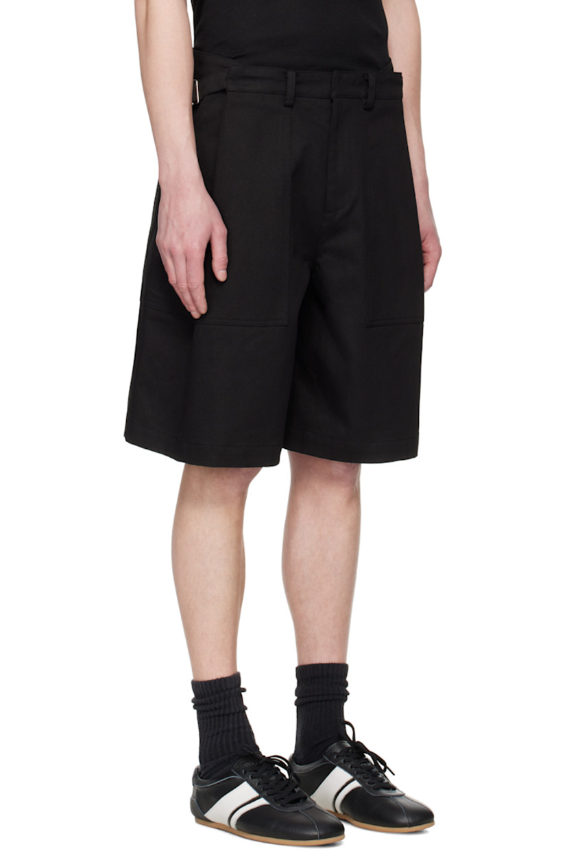 Cotton twill shorts. 

· Belt loops
· Adjustable cinch tabs at waistband
· Four-pocket styling
· Zip fly
· Logo hardware at back waistband

Available exclusively at SSENSE.

Supplier color: Bk