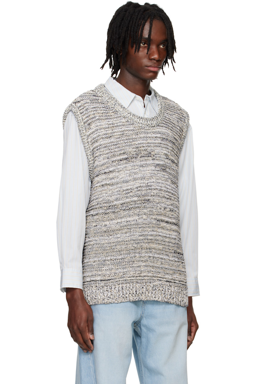 Knit cotton-blend vest.

· Rib-knit scoop neck, hem, and armscyes
· Hardware at back collar

Supplier color: Black