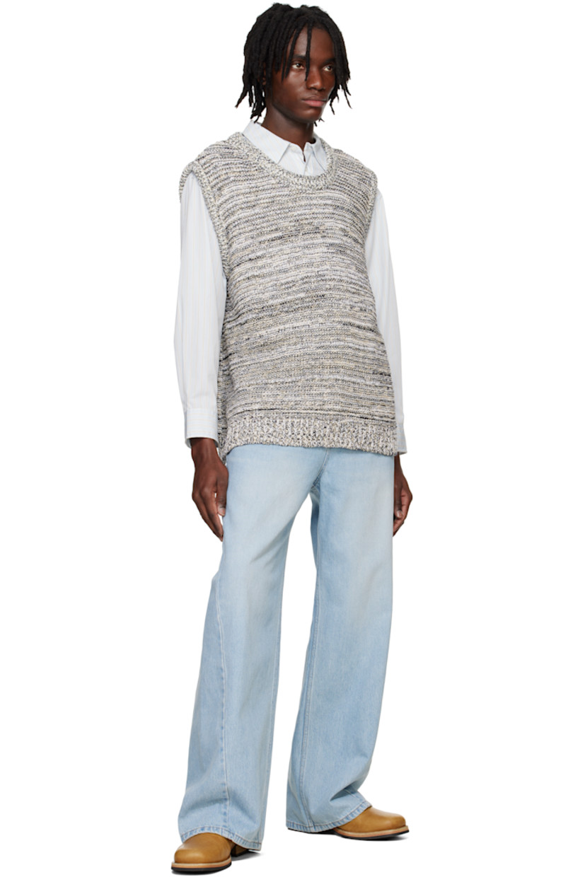 Knit cotton-blend vest.

· Rib-knit scoop neck, hem, and armscyes
· Hardware at back collar

Supplier color: Black