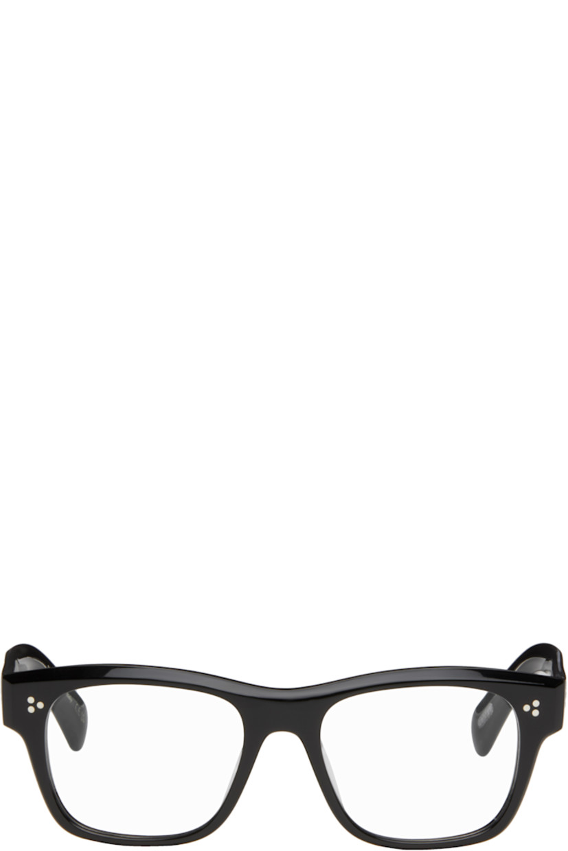 Handcrafted square acetate-frame optical glasses in black.

· Integrated nose pads
· Logo plaque at temple tip
· Includes case
· Size: 52.18 145

Supplier color: Black