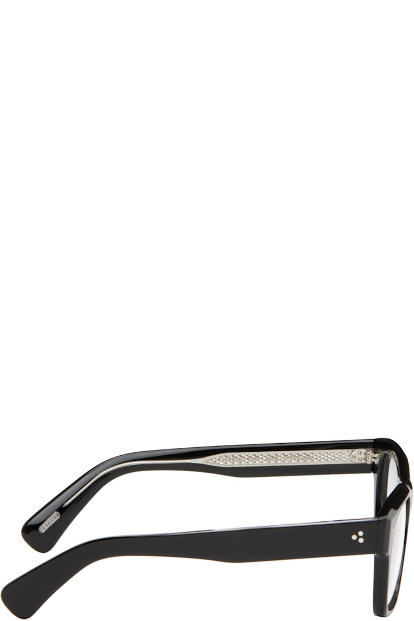 Handcrafted square acetate-frame optical glasses in black.

· Integrated nose pads
· Logo plaque at temple tip
· Includes case
· Size: 52.18 145

Supplier color: Black
