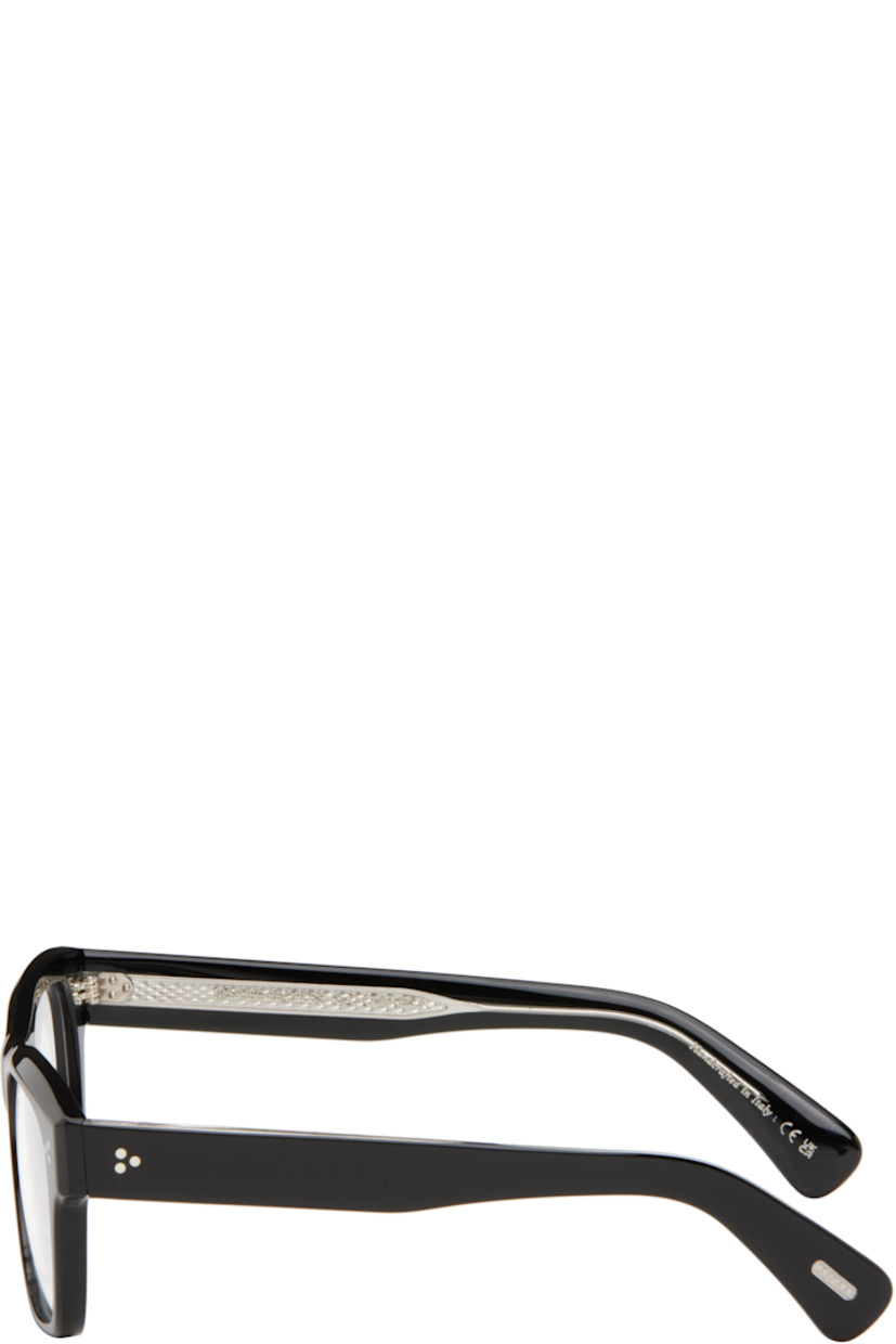 Handcrafted square acetate-frame optical glasses in black.

· Integrated nose pads
· Logo plaque at temple tip
· Includes case
· Size: 52.18 145

Supplier color: Black