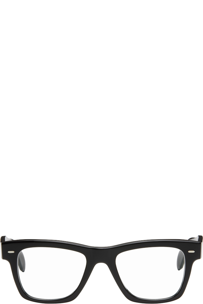 Handcrafted square acetate-frame optical glasses in black.

· Integrated nose pads
· Inset hardware at face
· Includes pouch
· Size: 53.19 145

Part of the 0nly collection.

Supplier color: Black