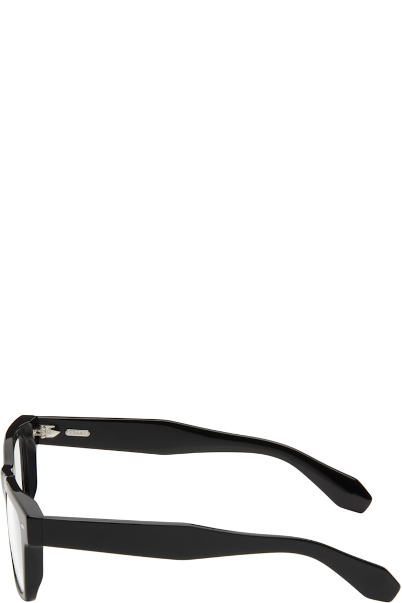 Handcrafted square acetate-frame optical glasses in black.

· Integrated nose pads
· Inset hardware at face
· Includes pouch
· Size: 53.19 145

Part of the 0nly collection.

Supplier color: Black