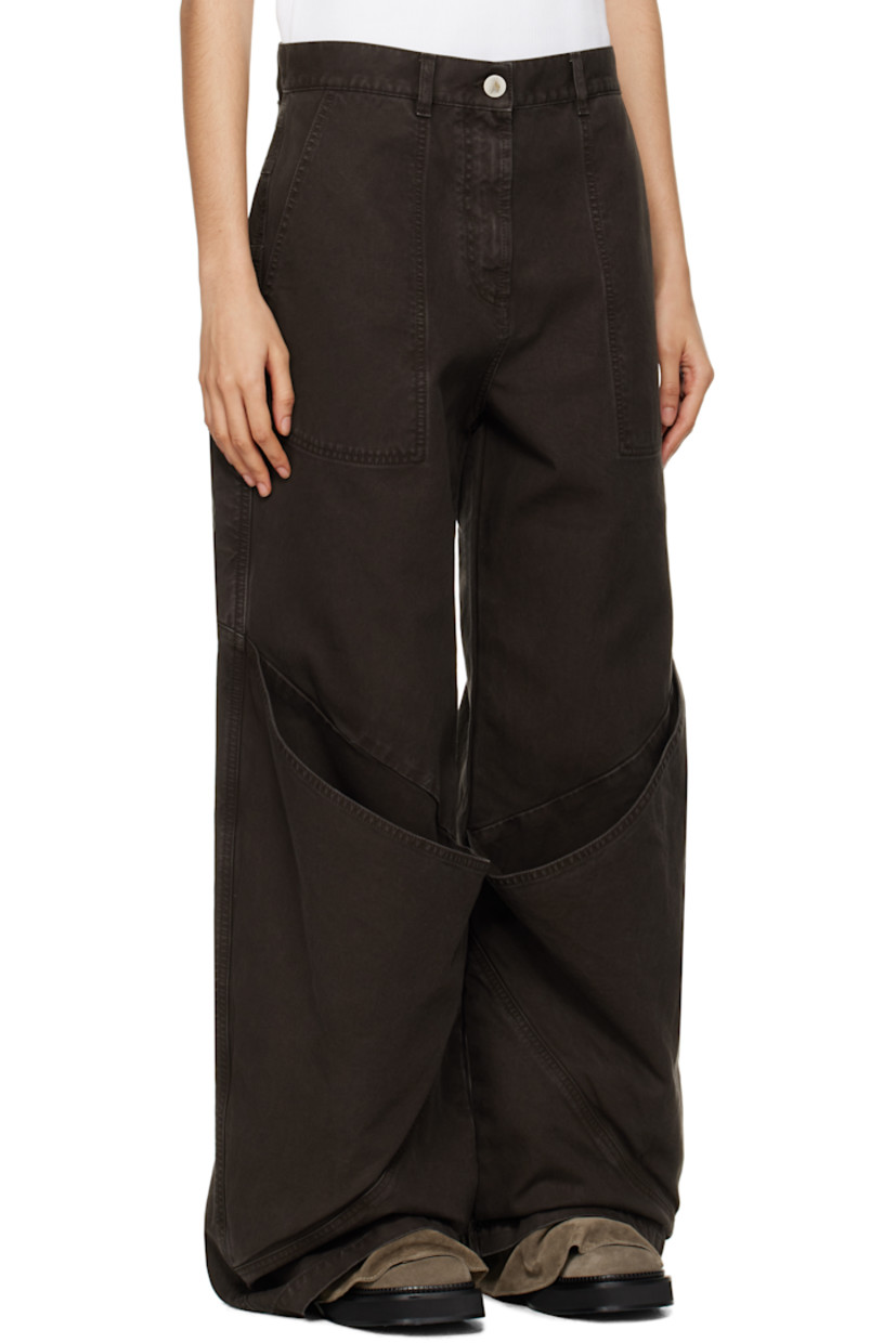 Non-stretch denim jeans. Subtle fading throughout.

· Belt loops
· Four-pocket styling
· Zip-fly
· Patch pocket at knees
· Leather logo patch at back waistband
· Darts at back waistband
· Logo embroidered at back pocket
· Logo-engraved antiqued silver-tone hardware

Supplier color: Brown