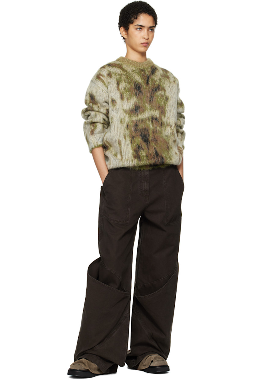 Non-stretch denim jeans. Subtle fading throughout.

· Belt loops
· Four-pocket styling
· Zip-fly
· Patch pocket at knees
· Leather logo patch at back waistband
· Darts at back waistband
· Logo embroidered at back pocket
· Logo-engraved antiqued silver-tone hardware

Supplier color: Brown