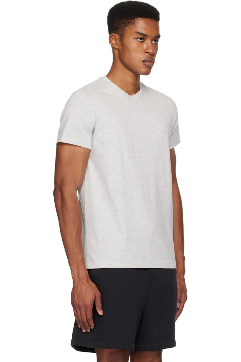 Cotton jersey T-shirt. Rib-knit crewneck.

Supplier color: Light heather grey