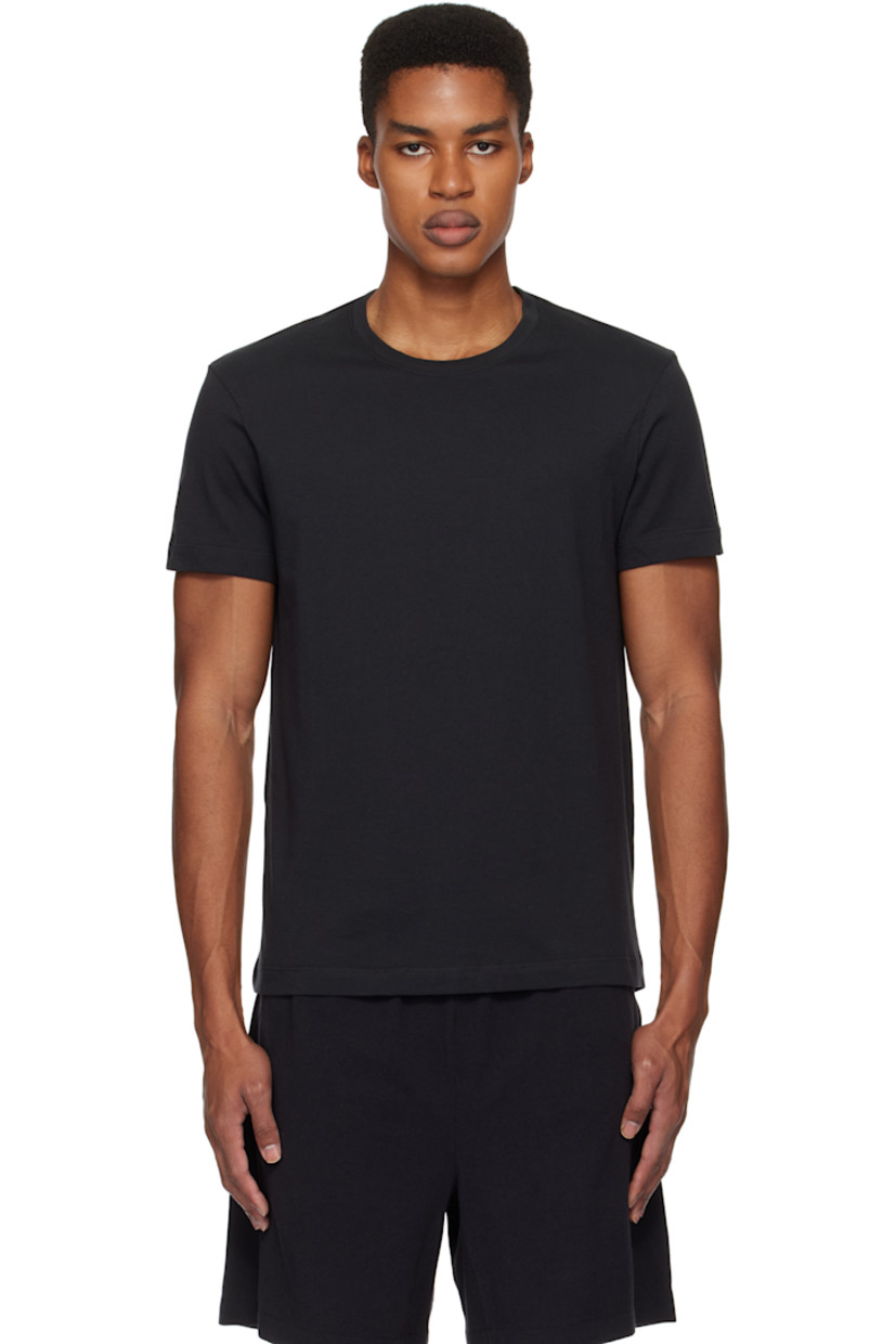 Cotton jersey T-shirt. Rib-knit crewneck.

Supplier color: Onyx