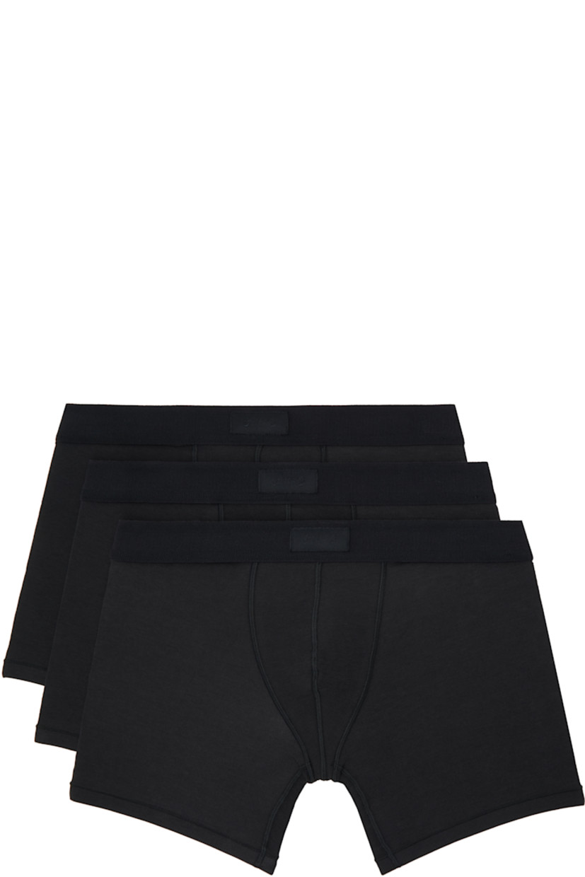 Pack of three stretch cotton- and modal-blend jersey boxer briefs.

· Breathable
�· Logo patch at elasticized waistband
· Partially lined

Supplier color: Onyx
