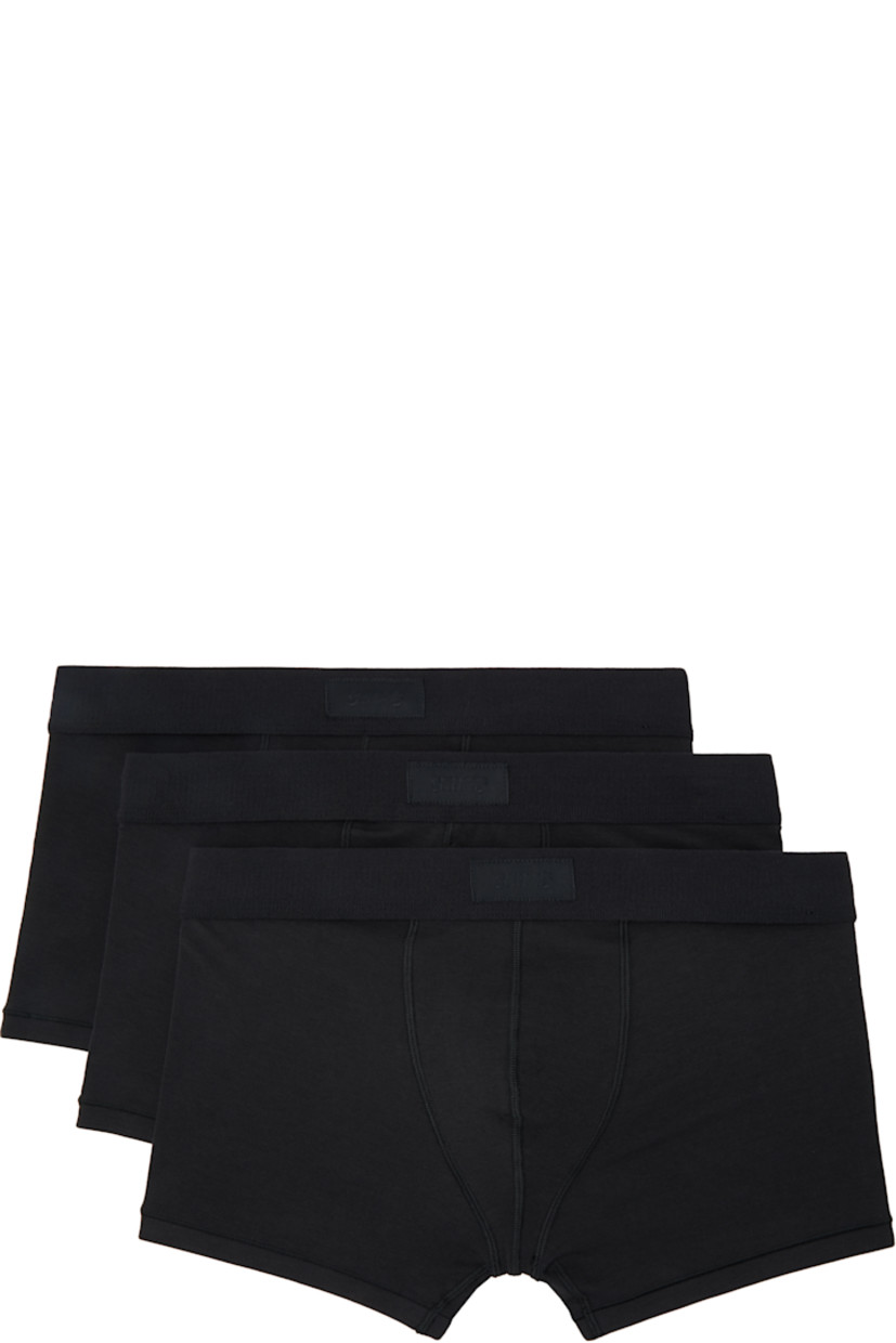 Pack of three stretch cotton- and modal-blend jersey boxer briefs.

· Logo patch at elasticized waistband
· Partially lined

Supplier color: Onyx