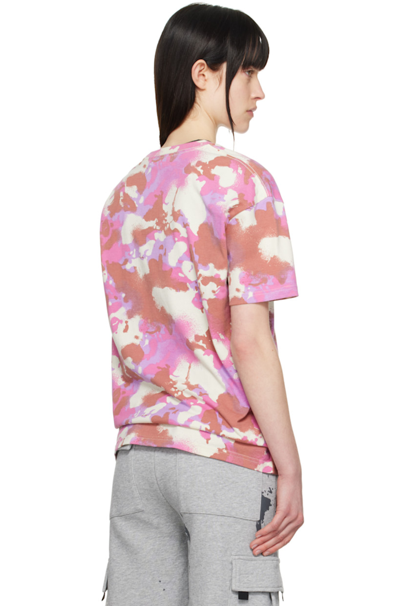 Cotton jersey T-shirt. Logo camouflage pattern printed throughout.

· Rib-knit crewneck 
· Embroidered logo patch at chest
· Dropped shoulders
· Logo flag at cuff

Supplier color: Pink