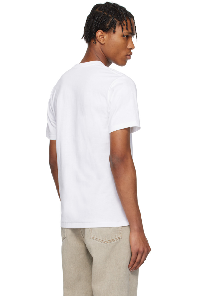 Cotton jersey T-shirt.

· Rib-knit crewneck
· Logo graphic printed at front
· Logo flag at cuff

Supplier color: White