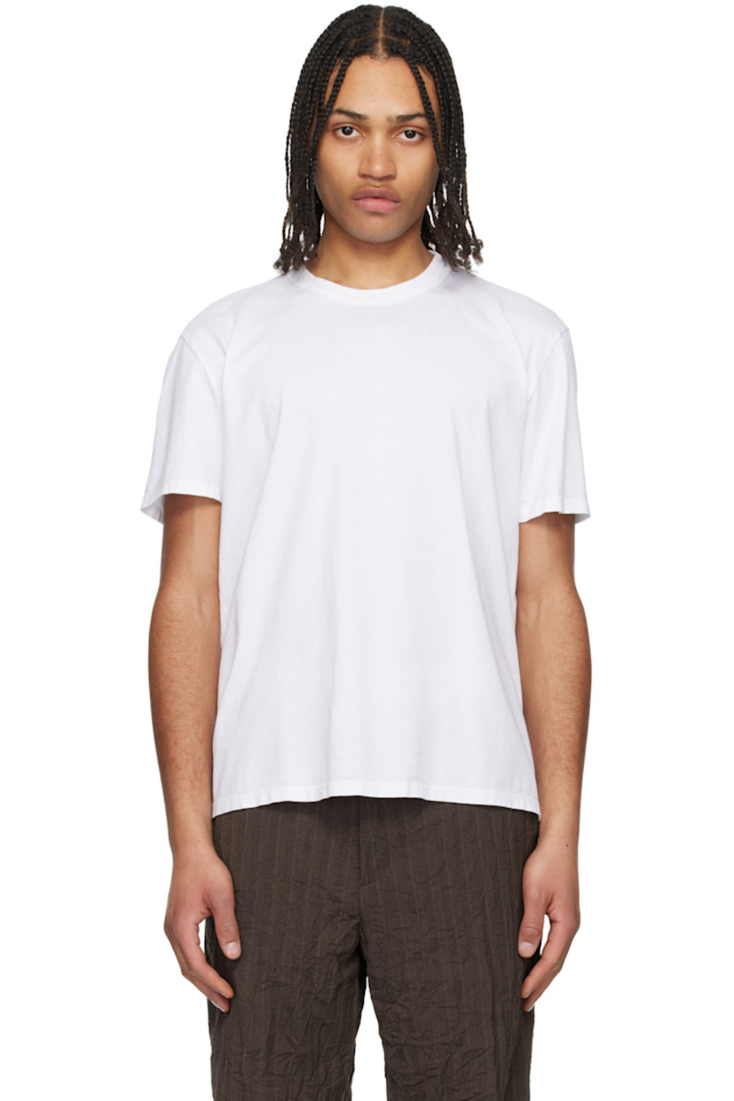 Pack of three cotton jersey T-shirts. Rib-knit crewneck.

Supplier color: White