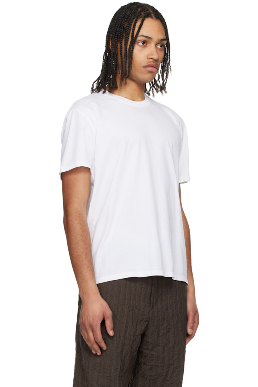 Pack of three cotton jersey T-shirts. Rib-knit crewneck.

Supplier color: White