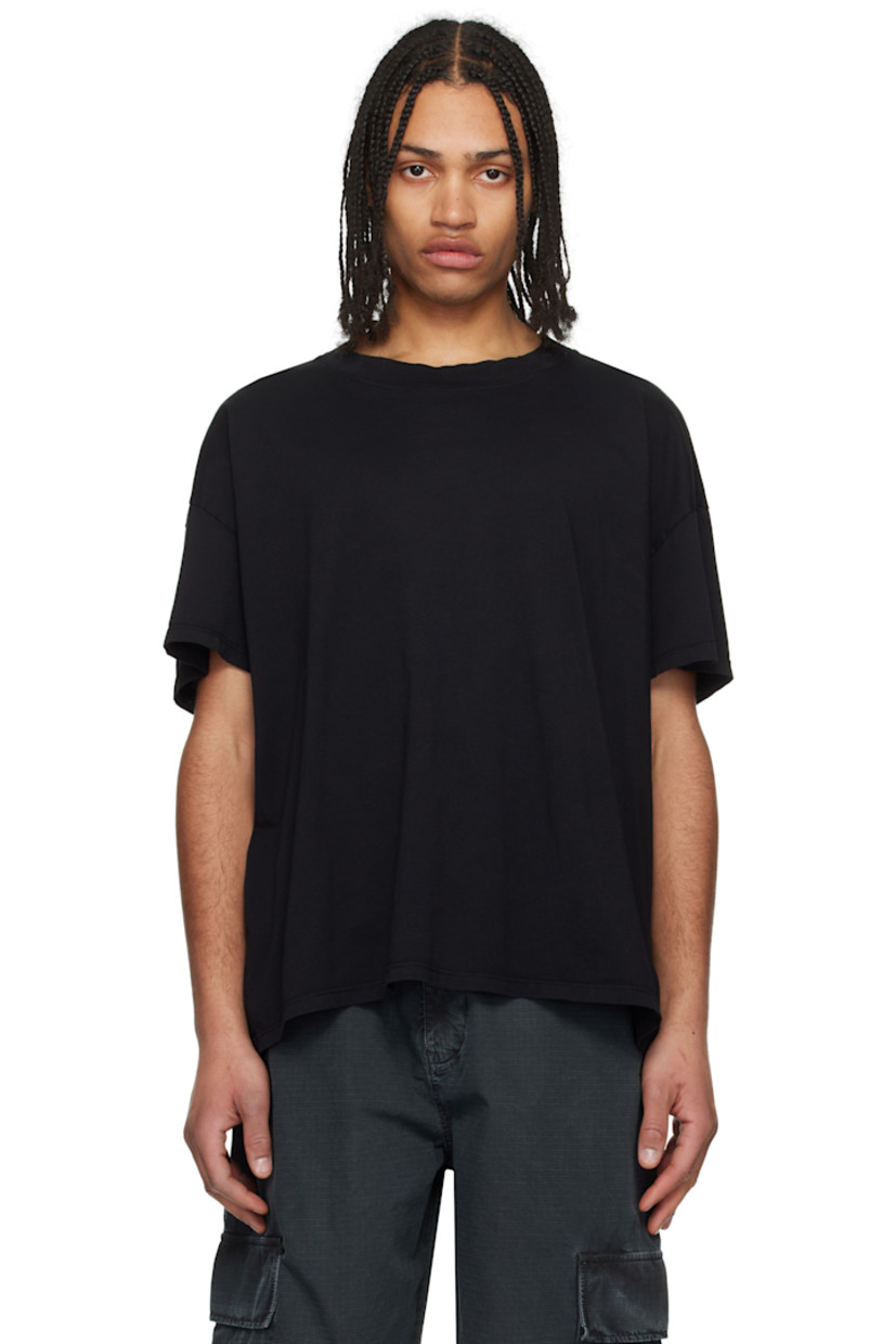 Pack of three cotton jersey T-shirts. 

· Rib-knit crewneck
· Dropped shoulders

Supplier color: Black