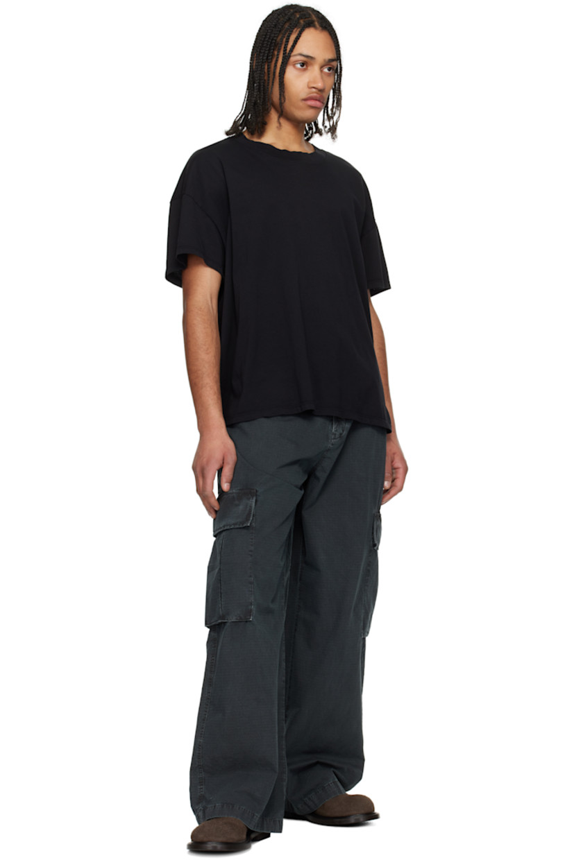 Pack of three cotton jersey T-shirts. 

· Rib-knit crewneck
· Dropped shoulders

Supplier color: Black
