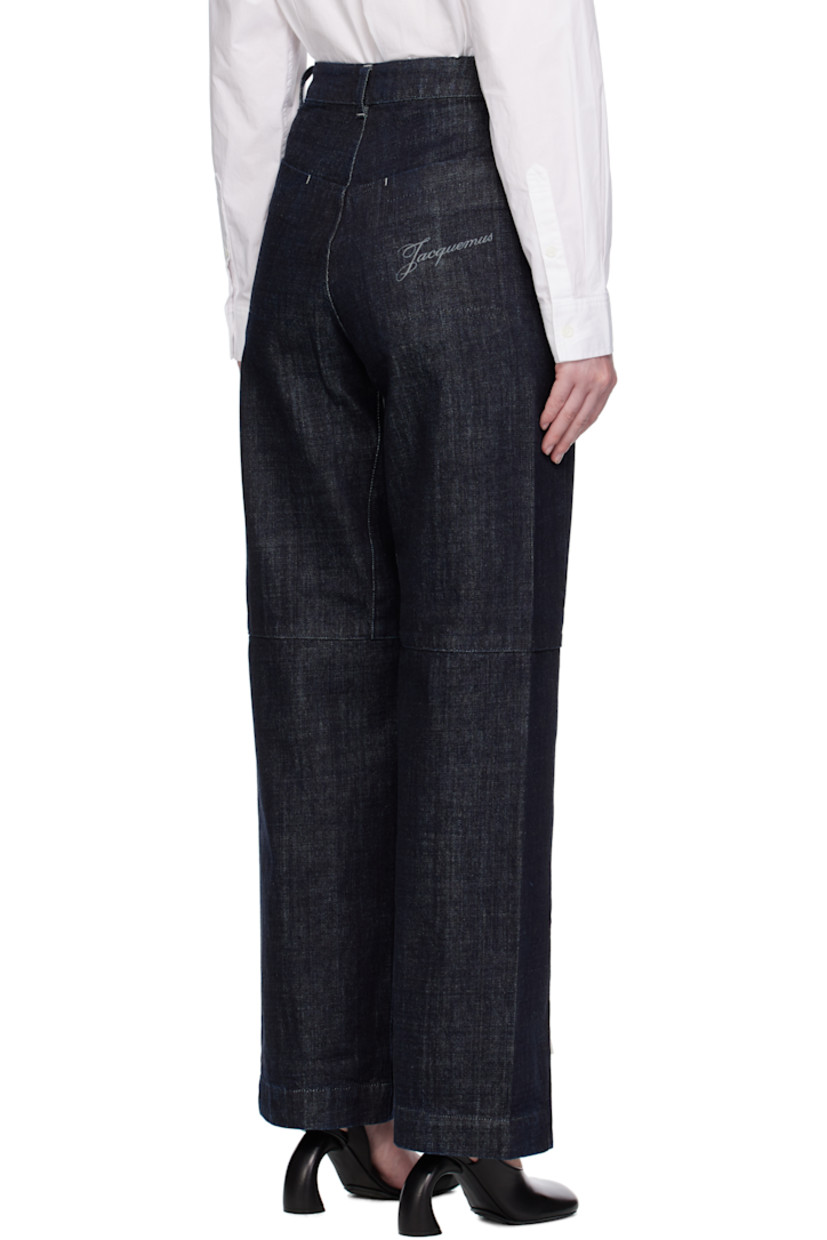 Non-stretch denim jeans. 

· Paneled construction
· High-rise
· Belt loops
· Four-pocket styling
· Zip fly
· Zip vent at cuffs
· Printed logo at back pocket
· Bar tack stitching in off-white

Part of the La Croisière collection.

Supplier color: Dark navy