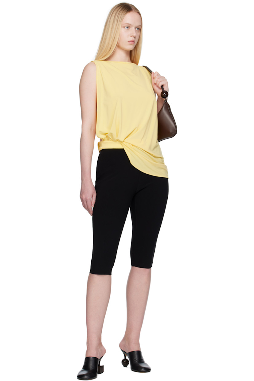 Stretch viscose-blend jersey top.

· Boatneck
· Gathering at asymmetrical hem
· Elasticized hem
· Dropped armscyes 

Part of the La Croisière collection.

Supplier color: Yellow