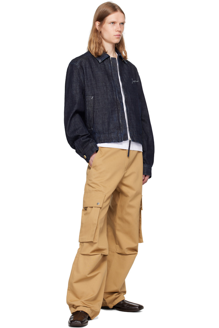 Wide-leg cotton- and linen-blend twill cargo pants.

· Mid-to-high rise
· Cinch belt and belt loops at waistband
· Three-pocket styling
· Zip fly
· Drawstring at cuffs
· Cargo pocket at outseams

Part of the La Croisière collection.

Supplier color: Camel