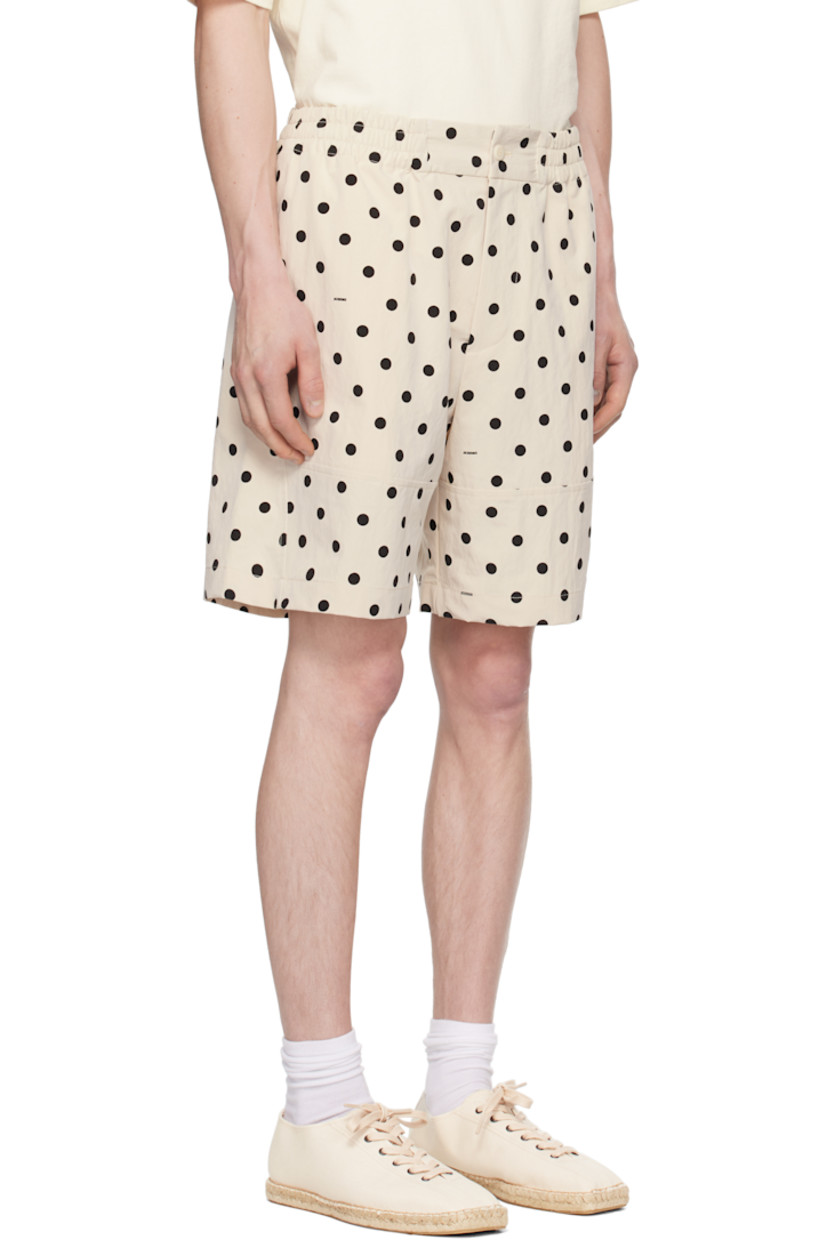 Nylon-blend taffeta shorts. Polka-dot and logo pattern printed throughout.

· Elasticized waistband
· Four-pocket styling
· Zip fly
· Logo patch at back pocket

Supplier color: Print dots logo