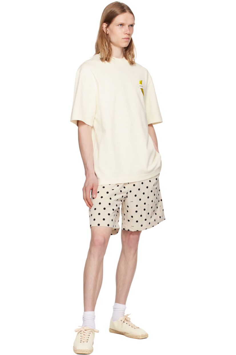Cotton jersey T-shirt.

· Rib-knit crewneck
· Logo graphic printed at front
· Logo printed at back collar

Part of the La Croisière collection.

Supplier color: Banana patch off-white