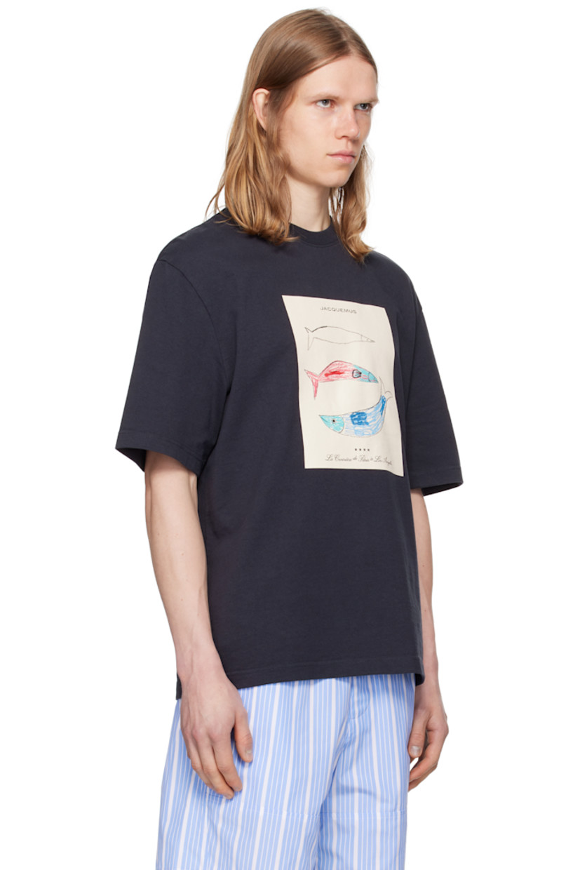 Cotton jersey T-shirt.

· Rib-knit crewneck
· Logo graphic printed at front
· Logo printed at back collar

Part of the La Croisière collection.

Supplier color: Arty hotel navy