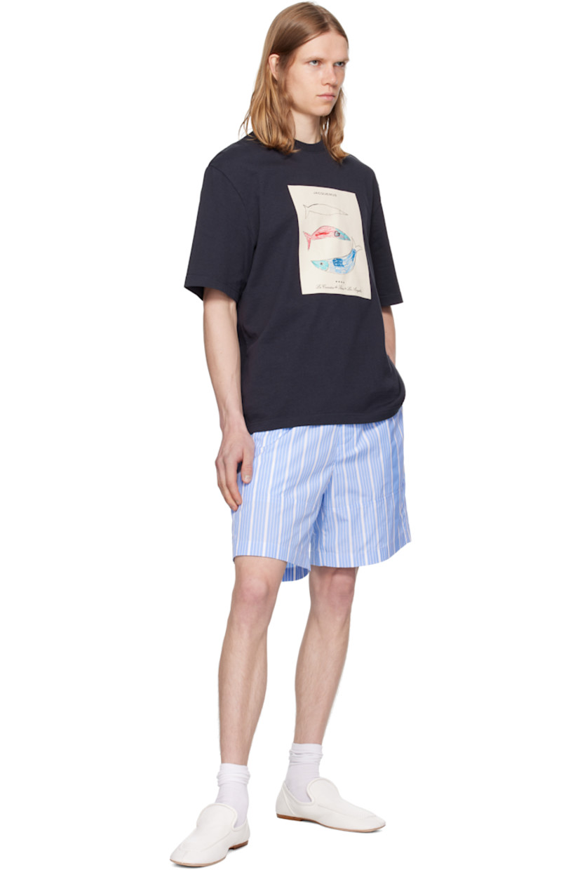 Cotton jersey T-shirt.

· Rib-knit crewneck
· Logo graphic printed at front
· Logo printed at back collar

Part of the La Croisière collection.

Supplier color: Arty hotel navy