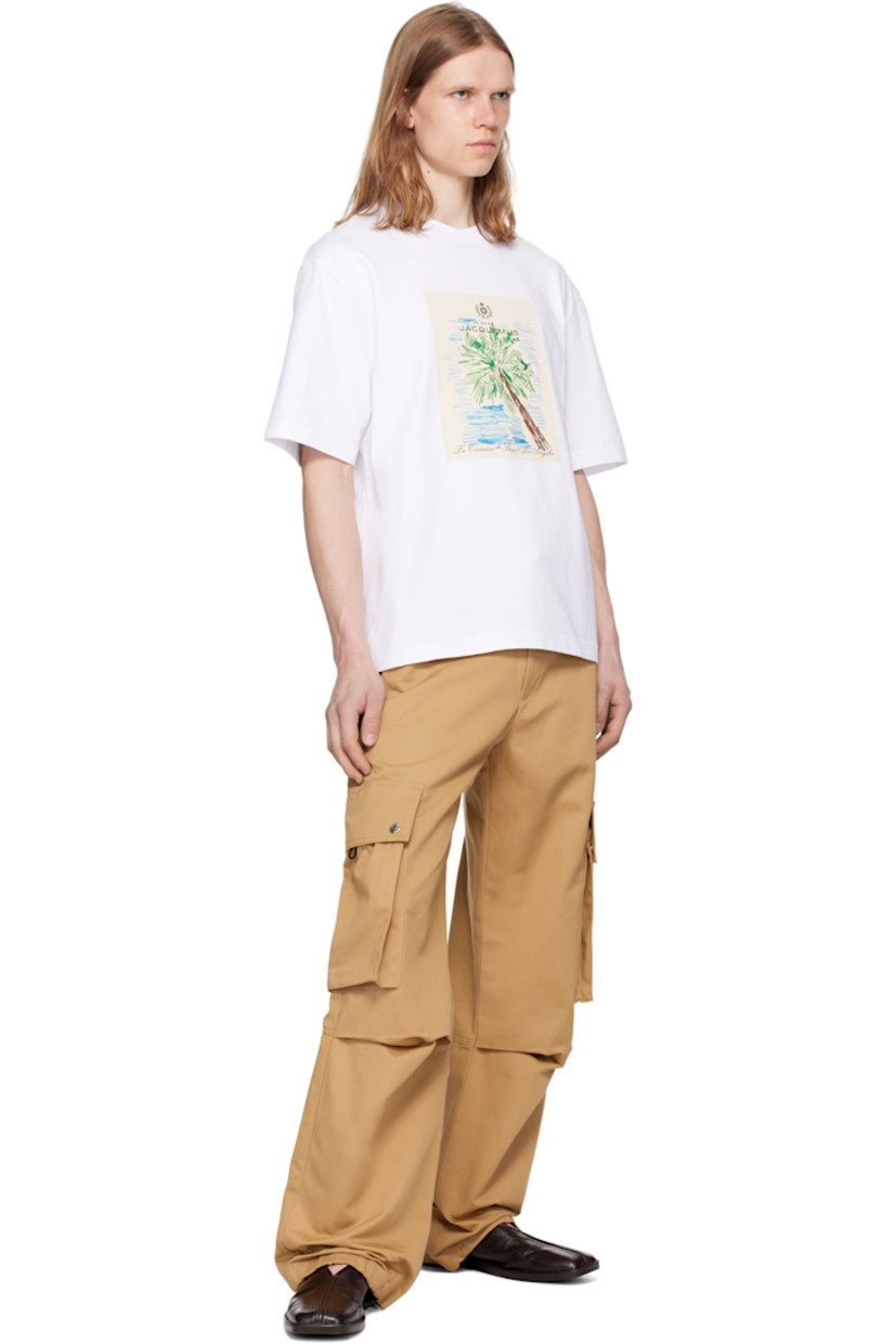 Cotton jersey T-shirt.

· Rib-knit crewneck
· Logo graphic printed at front
· Logo printed at back collar

Part of the La Croisière collection.

Supplier color: Arty hotel white