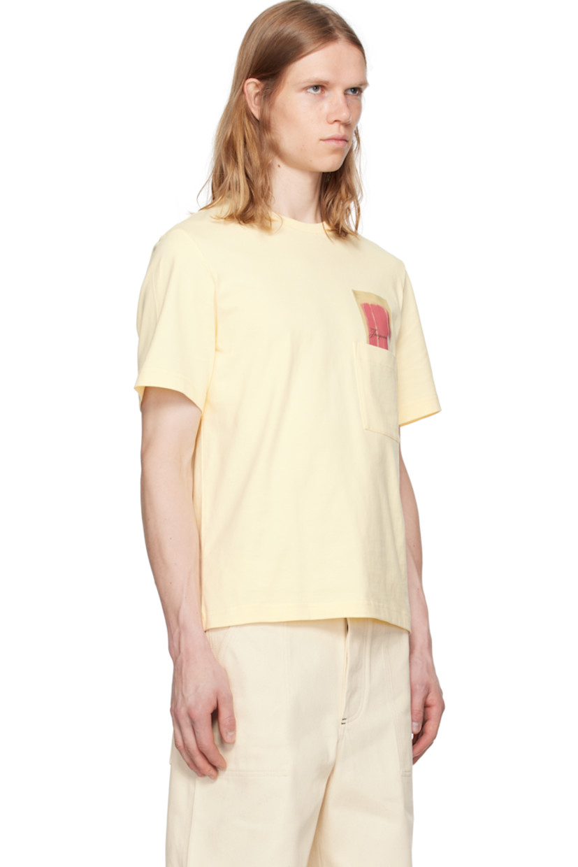 Cotton jersey T-shirt.

· Rib-knit crewneck
· Printed logo graphic and patch pocket at chest

Supplier color: Ice print yellow