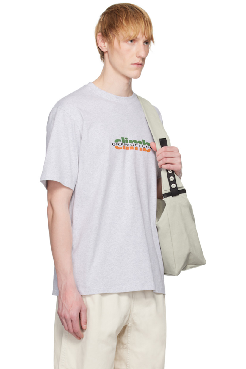 Cotton jersey T-shirt.

· Rib-knit crewneck
· Logo printed at chest
· Dropped shoulders

Supplier color: Grey heather